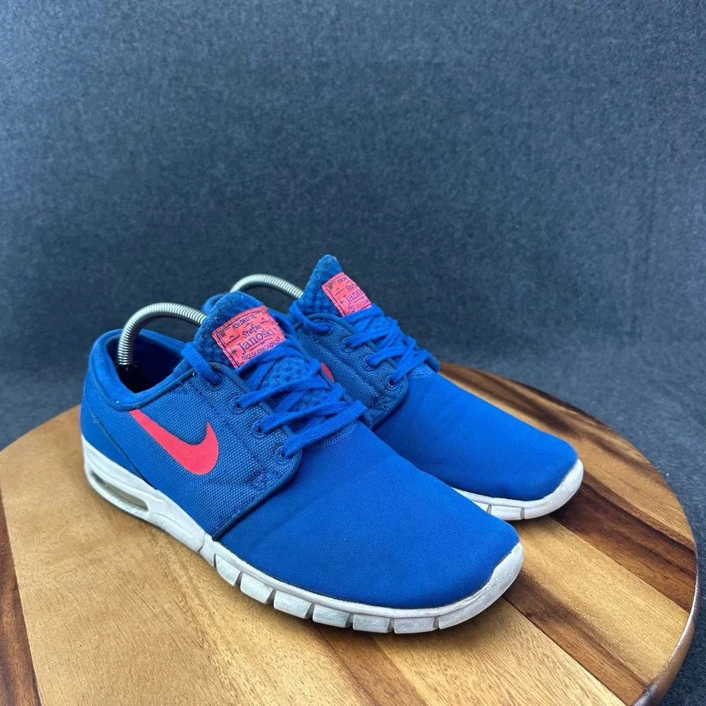 Nike Stefan Janoski Max Game Royal Hyper Punch Men's Sz 9.5 Shoes 631303-461
